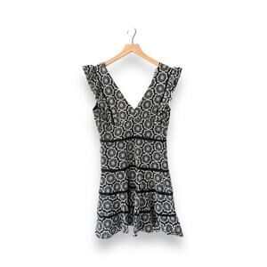 Bardot Black and White Ruffle Dress